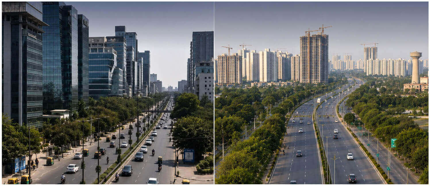 Golf Course Road vs Golf Course Extension Road Gurgaon